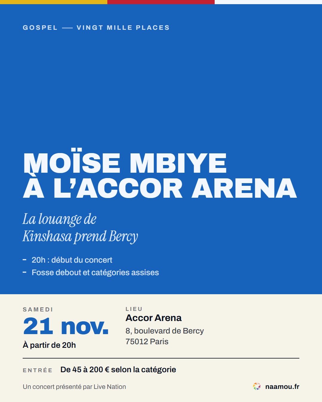 Moïse Mbiye à l'Accor Arena