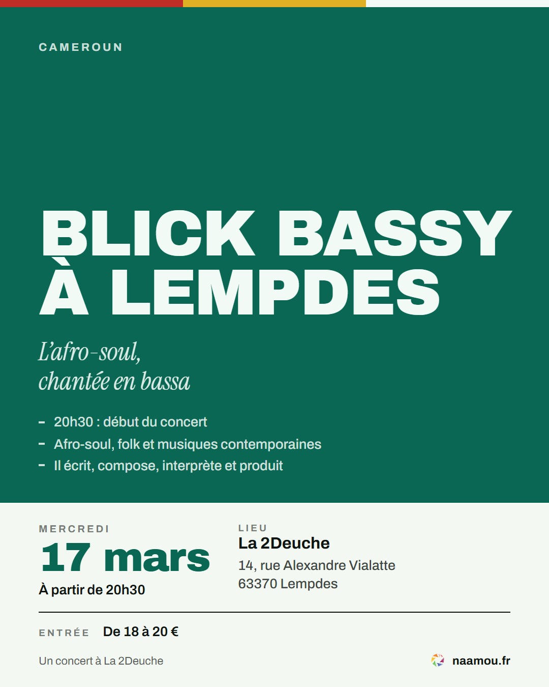 Blick Bassy à Lempdes