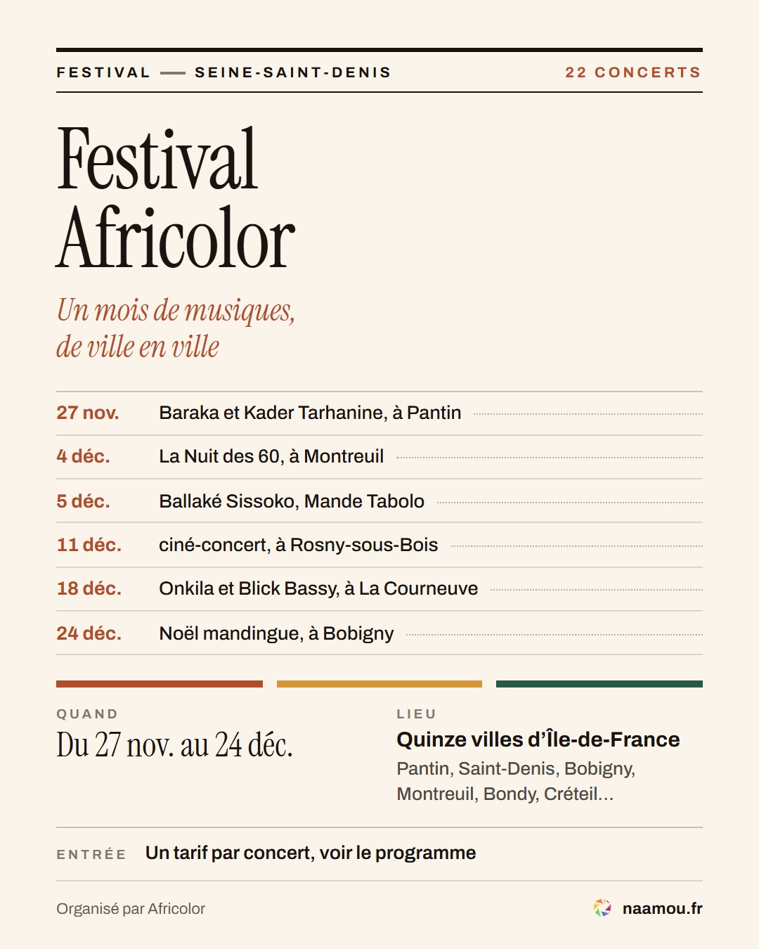 Festival Africolor 2026