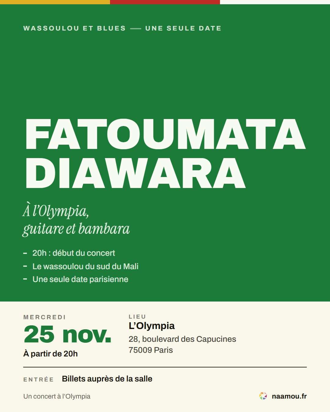 Fatoumata Diawara à l'Olympia