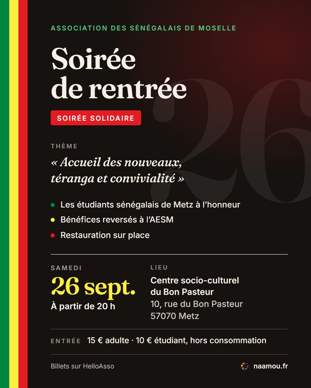 Soirée de rentrée de l'ASM