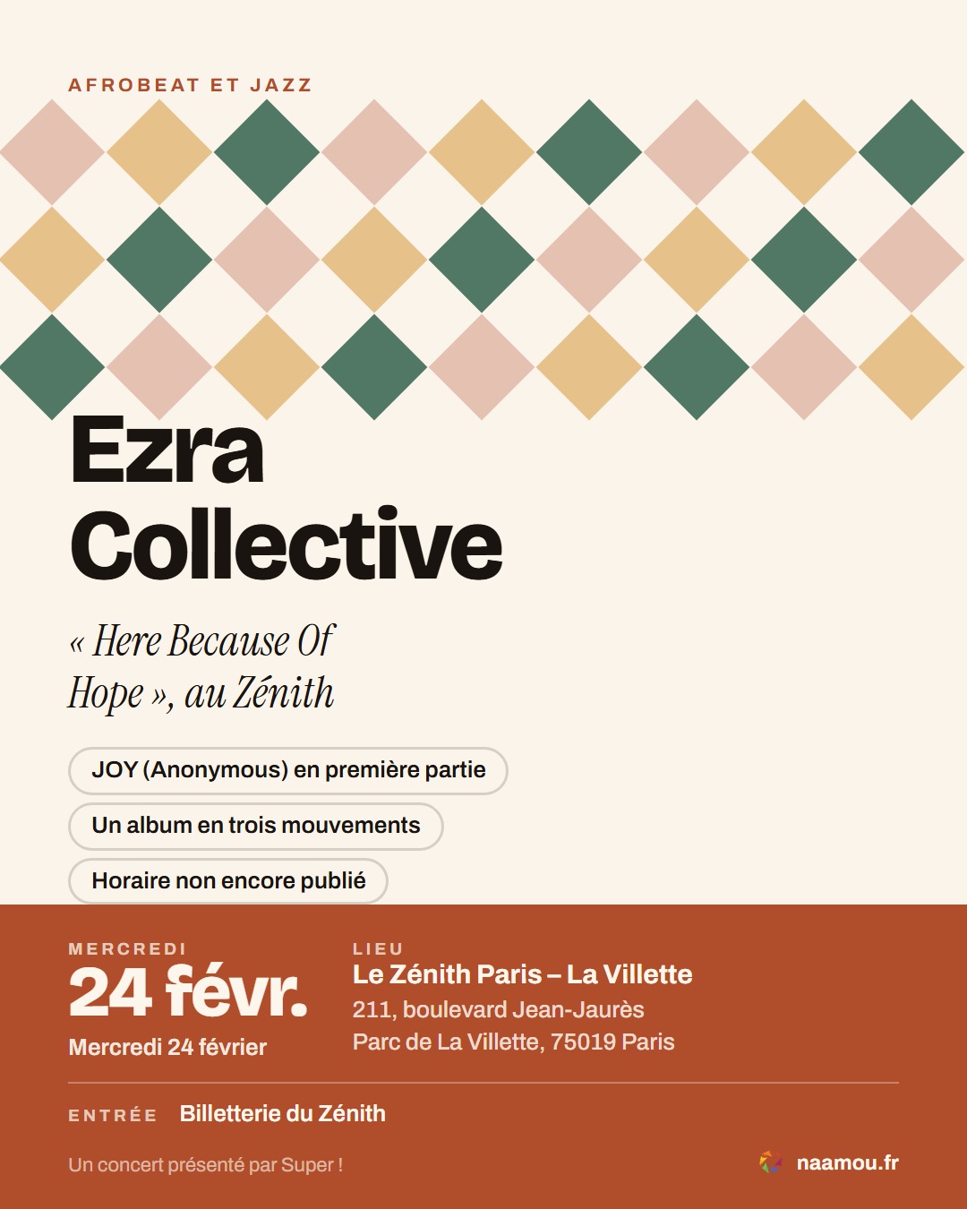 Ezra Collective au Zénith de Paris